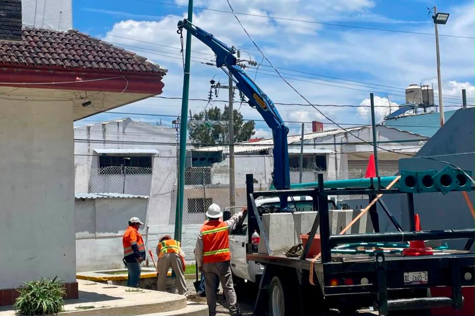 Con acciones de Más Territorio, Ayuntamiento de Tlaxcala fortalece la iluminación en Tlapancalco